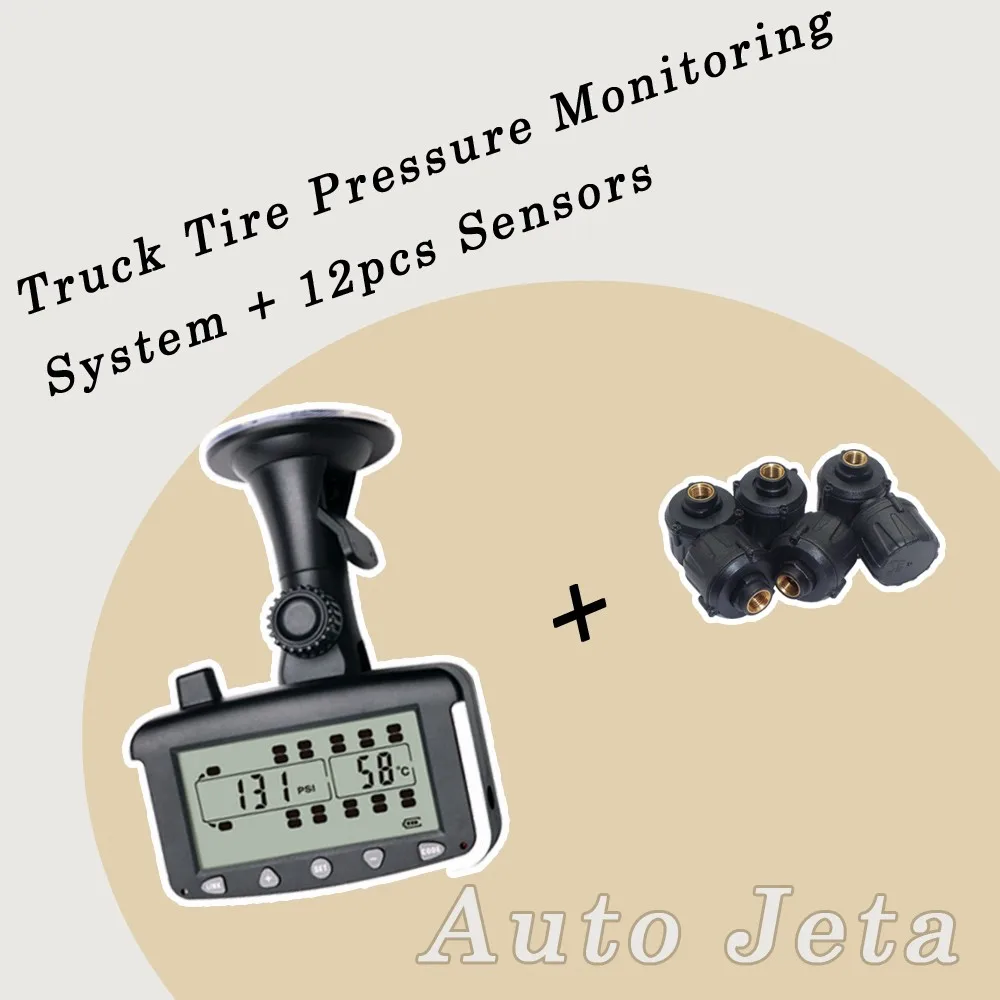 Top Tire Pressure Monitoring System Car TPMS with External 6/8/10/12 Sensors for Truck Trailer,RV,Bus,Miniature passenger car 13