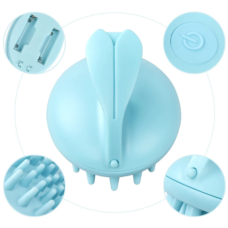 Best Seller New Style Electric Cute Rabbit Head Massager Magic Shampoo