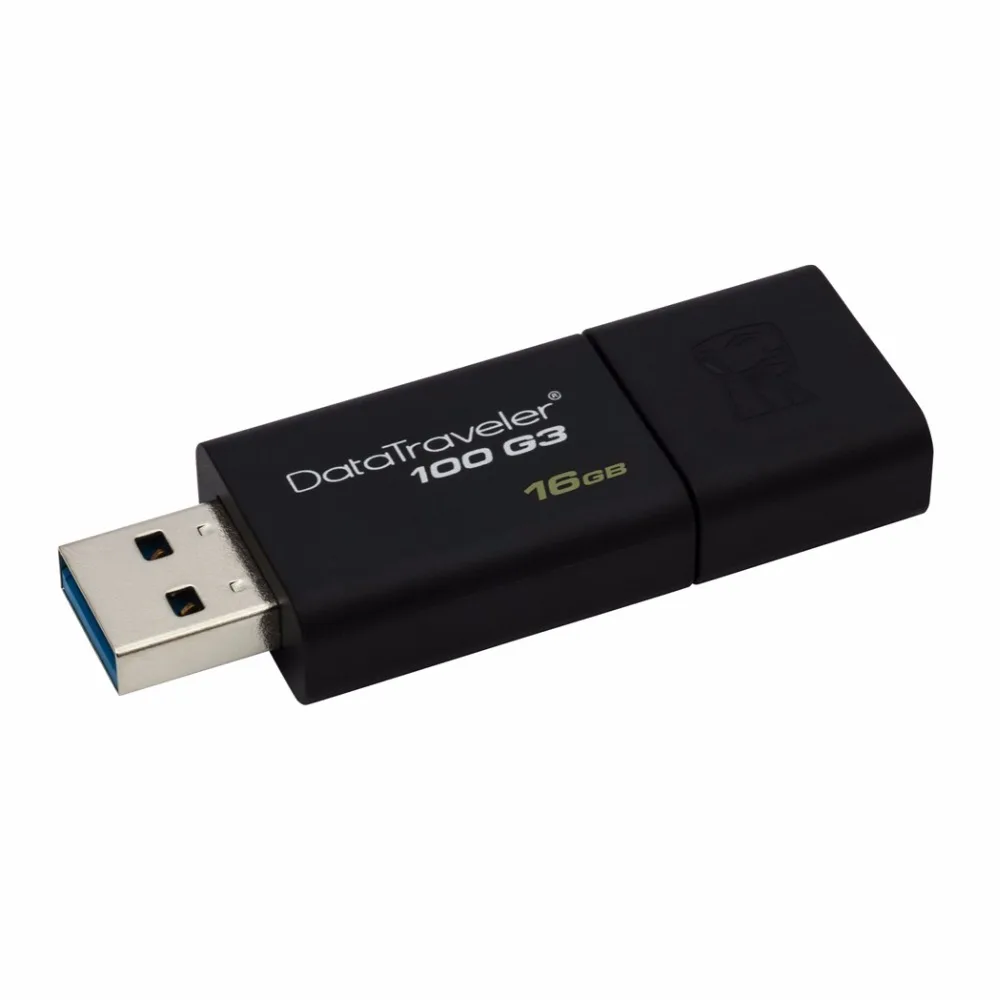 Kingston Технология DataTraveler 100 G3 16 ГБ 3 0 (3 1 Gen 1) разъем USB тип А В 40 МБ/с. deslizar негр |