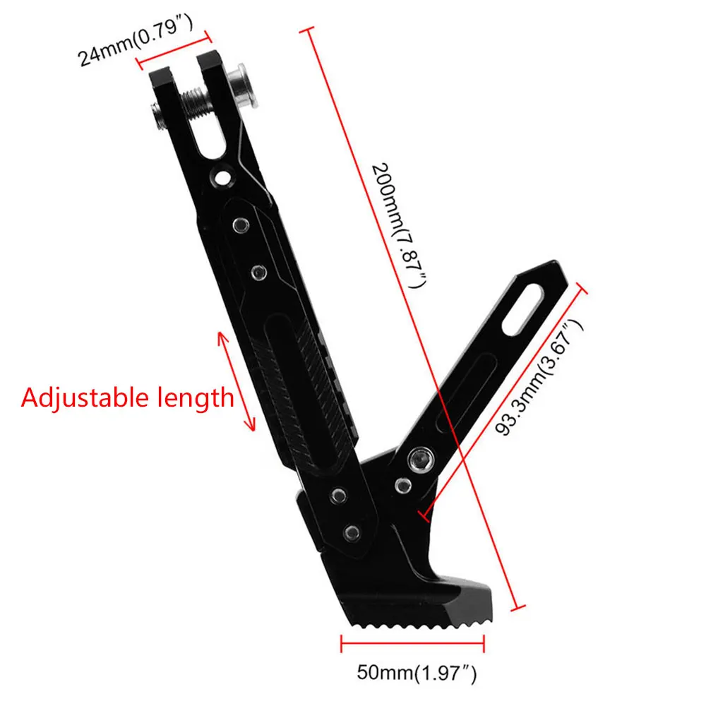 Vehemo 20 СМ ЧПУ для мотоцикла фиксатор для ног парковочная подставка модифицированный черный аксессуары для мотоциклов боковая подставка рамы