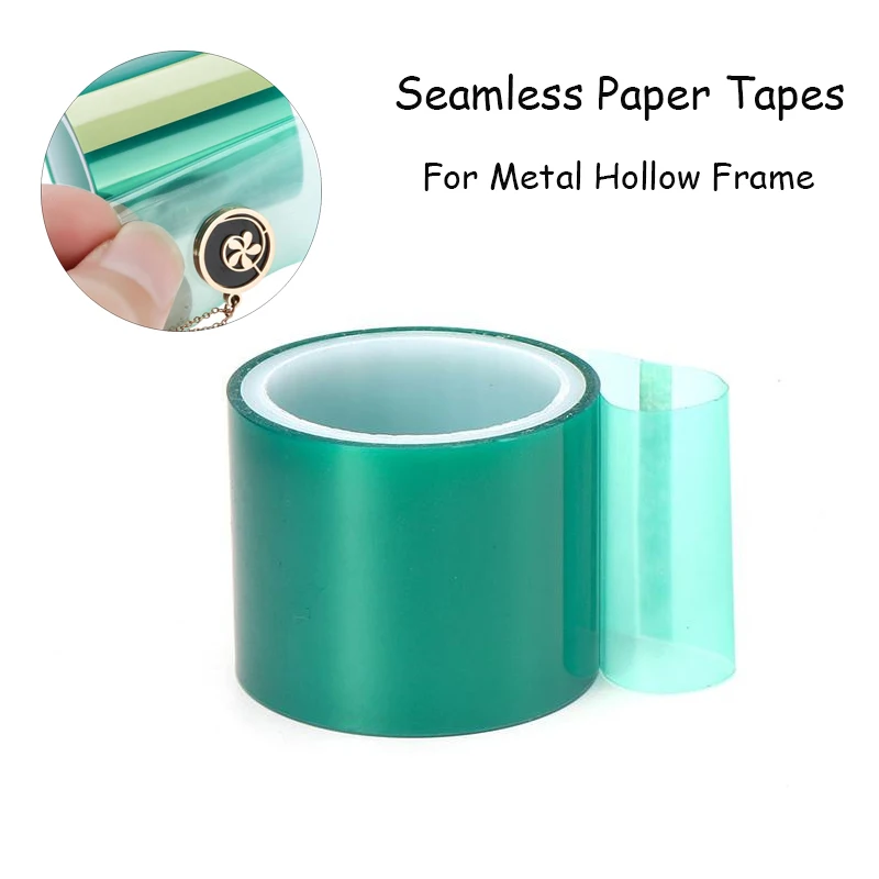 

1 Roll 4cmx5m Seamless Paper Tapes For Metal Hollow Frame Expoy UV Resin Craft Open Bezel Setting Helper Tool DIY Pendants