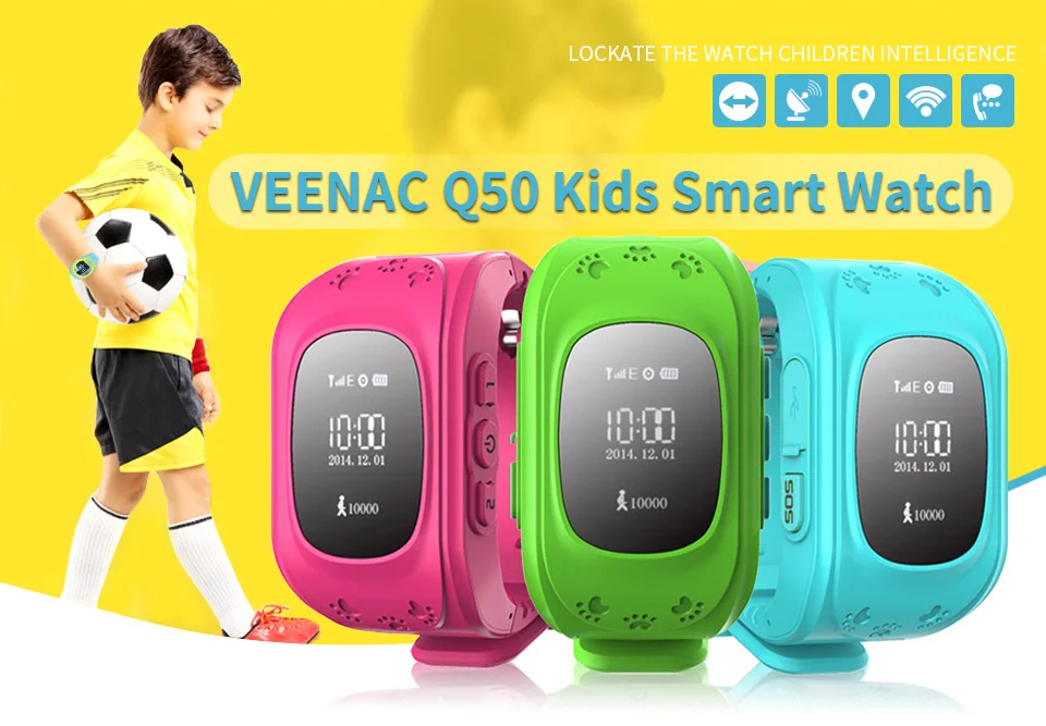 Купить veenac на q50 GPS умный малыш безопасный смарт часы с SOS вызова ...