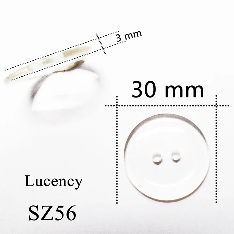 SZ56-30mm 30 шт 20-30 мм круглые глазурные стеклянные прозрачные пуговицы из смолы черно-белые Швейные Скрапбукинг для свадебной женской одежды ручной работы 2 отверстия - Цвет: SZ56-30mm