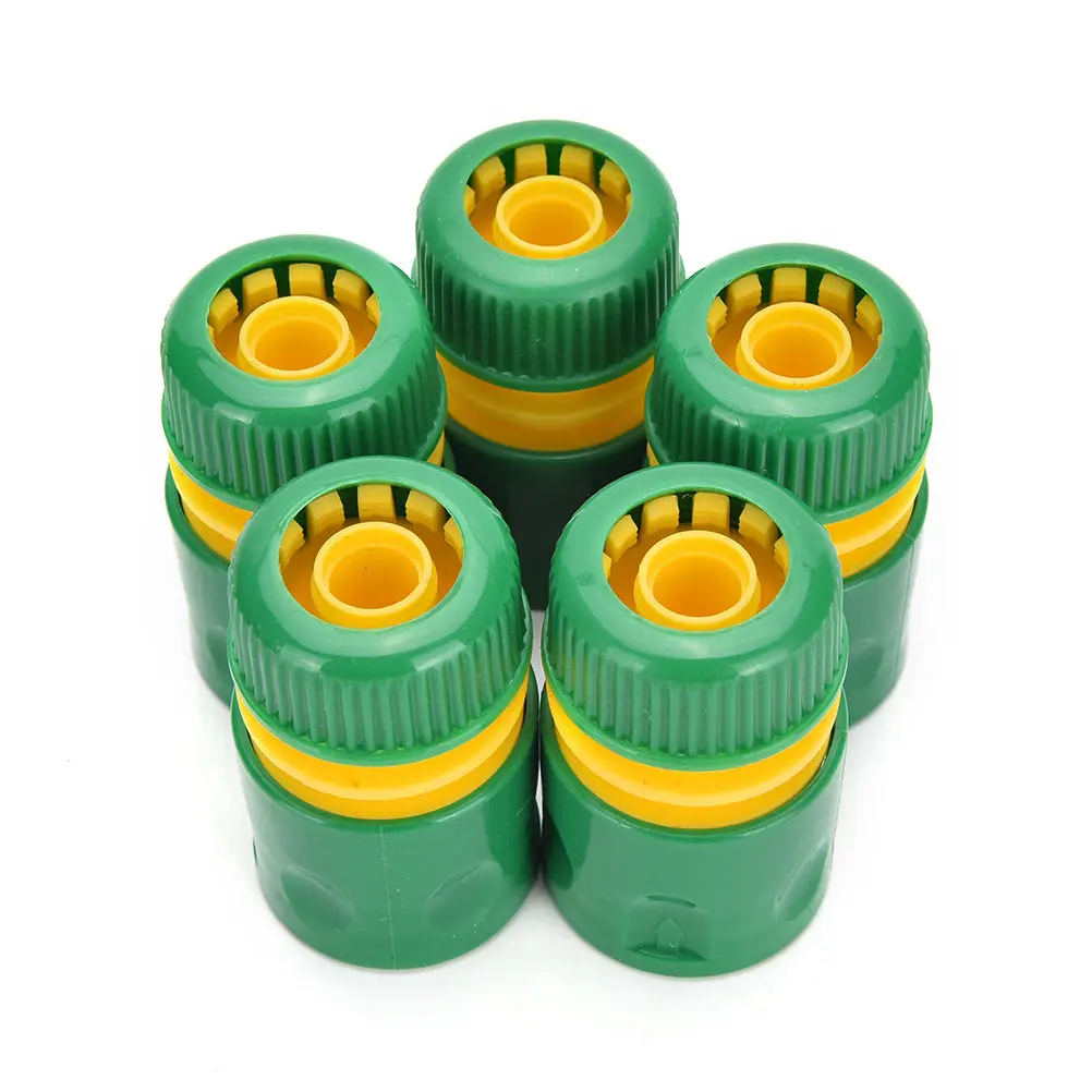 

34mm 1/2" Hose Pipe Fitting Set Quick Yellow Water Connector Adaptor Garden Lawn Tap Water Pipe Connector