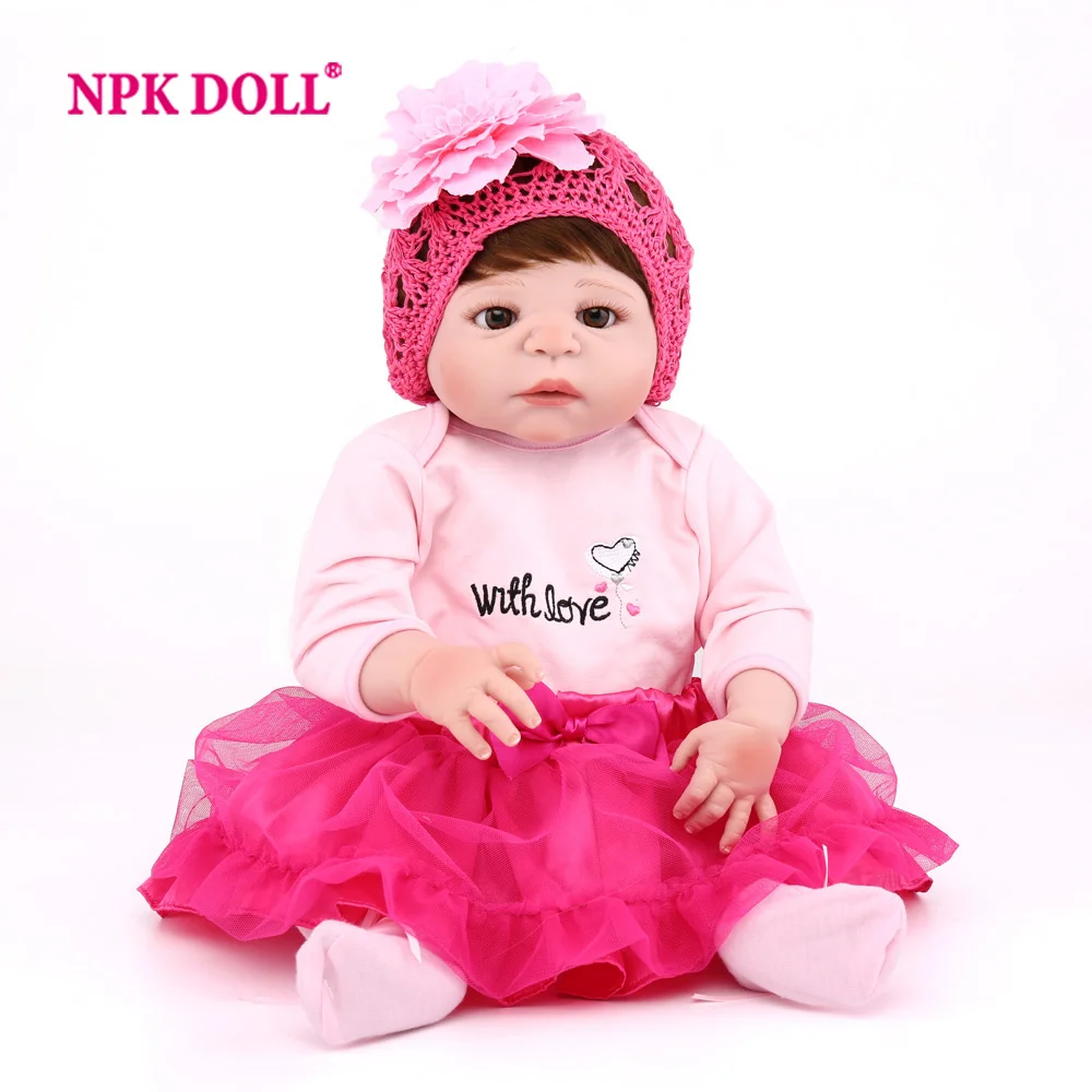 

NPKDOLL 55 CM BeBe Dolls Reborn 22&quot Lifelike Doll Reborn For Girls Full Body Soft Silicone Reborn Babies Toys For COLLECTION