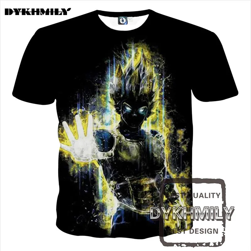 Dykhmily 2017 Лето Новое поступление Dragon Ball Z Аниме персонаж желтый светящийся 3d Принт