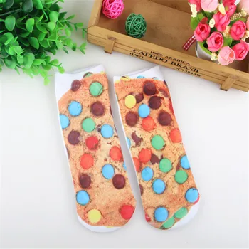 

high quality 3D Printed Smiling face fashion boat socks cartoon comfortable socks 1pair