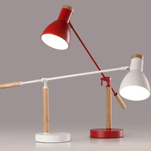 Скандинавская цельная древесина лампа Простая Современная прикроватная Светодиодная лампа для защиты глаз настольная лампа