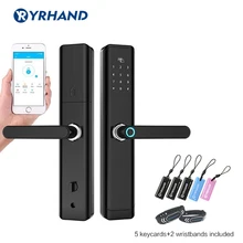 Отпечаток пальца дверной замок, Водонепроницаемый Bluetooth электронный дверной замок интеллектуальное приложение биометрический дверной замок умный Wifi отпечаток пальца Замок