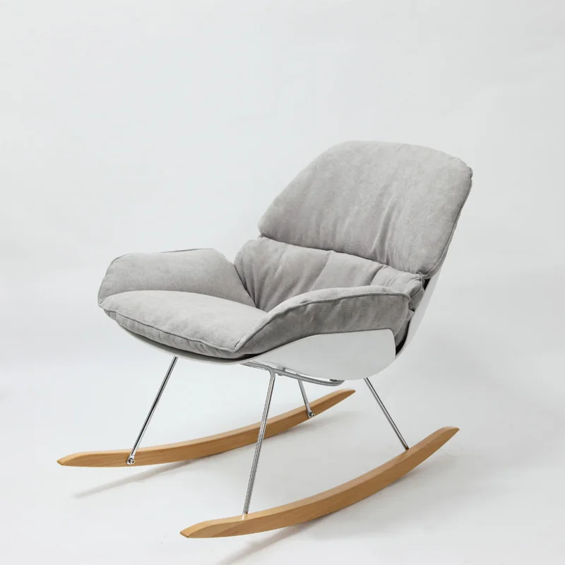 Popular Wooden Lounge Chairs-Buy Cheap Wooden Lounge Chairs Lots Minimalist Modern Design Rocking Chair Living Room Soft Cushion Solid wooden leg Rocker Lounge Chair Home - Popular Wooden Lounge Chairs-Buy Cheap Wooden Lounge Chairs Lots