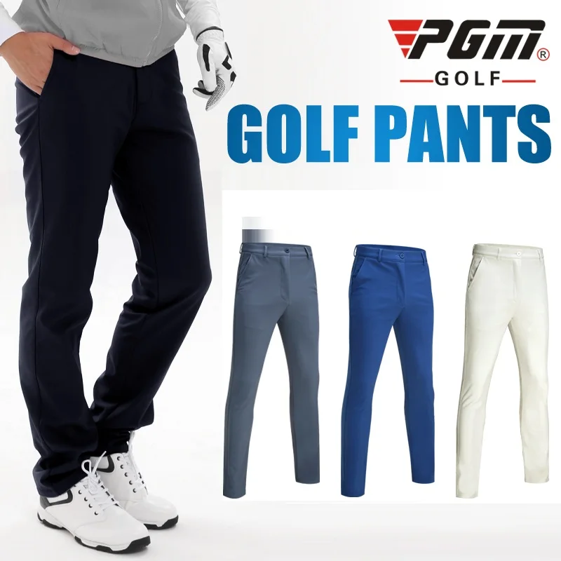 

Winter Pgm Men Golf Ball Pants Plush Keep Warm Sports Trouser For Men Training Long High Stretch Straight Pants Clothing AA11846