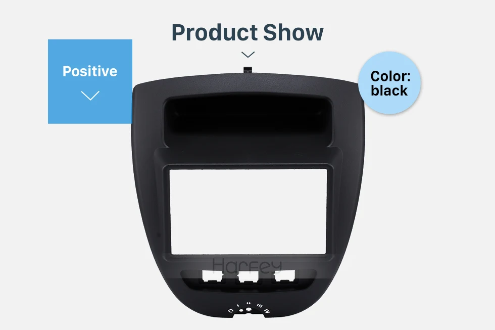 Harfey 2Din Автомобильная стерео рамка Крышка радио фасции комплект отделки для Toyota Aygo Citroen C1 peugeot 107 CD Установка приборной панели 178*100 мм