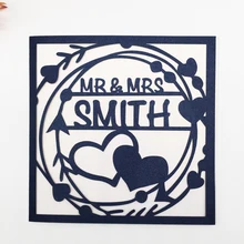 100 шт/партия персональный пользовательский узор сердца Свадебные помолвки вечерние полый лазерный разрез жемчужная бумага большие Мероприятия Поставки