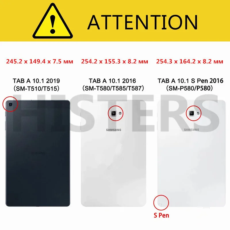 Чехол для Samsung Galaxy Tab A 10 1 дюймов SM 510 T515 T580 T585 P580 чехол Capa_Slim 3 в сложенном виде и на