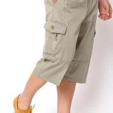 Плюс размер XL-6 XL(133 см талия) Большой размер свободный 7 минут брюки пляжные брюки хлопковые комбинезоны мужские