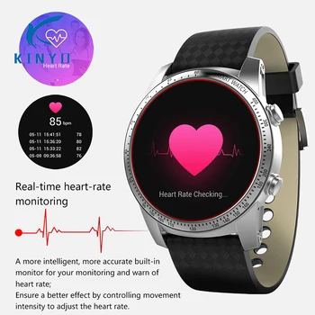 

2018 Wonderful GPS Smart Watch Heart Rate Monitoring Smartwatch weather forecast selectable watch faces Smart wristwatch pk kw88