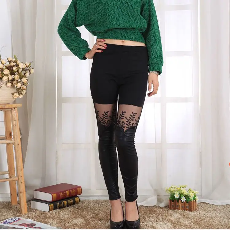 Женские брюки в стиле хип хоп Готическая шнуровка облегающие карандаш из