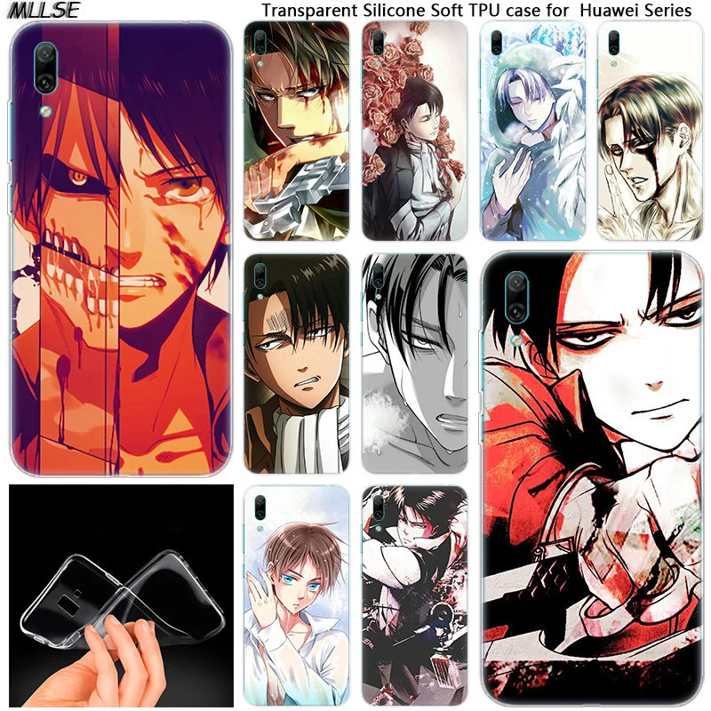 

Anime Attack On Titan Levi Ackerman Silicone Case for Huawei Mate 10 20 Lite Pro Enjoy 8 9E Y6 Pro Y5 2017 Y7 Pro Y9 2019 2018