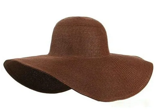 Модный стиль,, для взрослых женщин и девочек, модная большая шляпа от солнца, летняя пляжная шляпа, аксессуары - Цвет: coffe