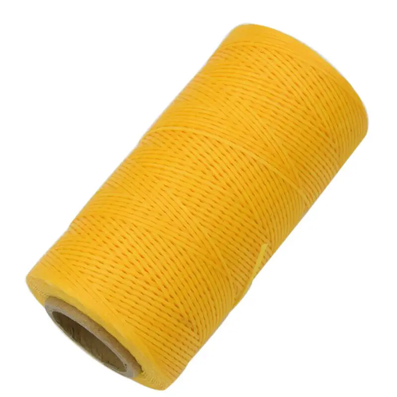 1 рулон 65 м 150D 1 мм кожа швейная вощеная нить ручной воск сшивание кабель на замену ремесло полиэфирная нить - Цвет: Yellow