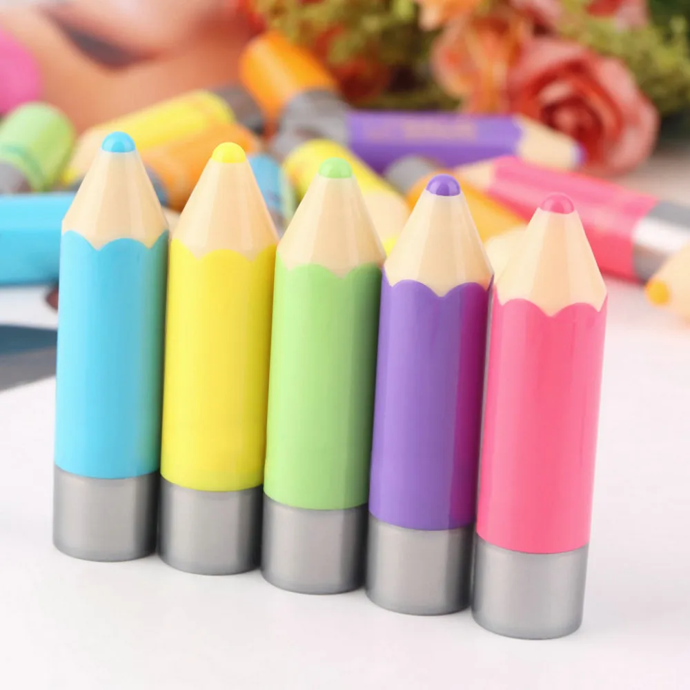 Lnrrabc Мода Высокое качество милые 6 цветов карандаш форме увлажняющий питательный для губ Blam губ Средства ухода за мотоциклом косметика - Цвет: Random Color