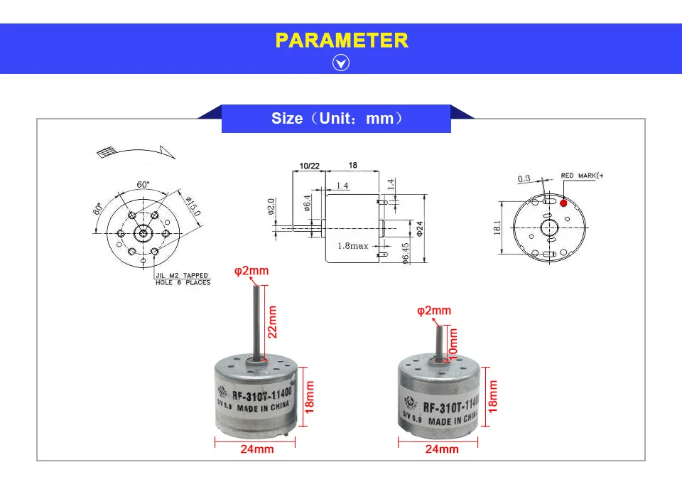 LUPULLEY RF-310T-11400 двигатель постоянного тока DC3V-6V 5,9 В 6400 об/мин 310 Микро Мотор 10 мм/22 мм длинный вал для солнечных четырехколесных приводов, маленькие игрушки