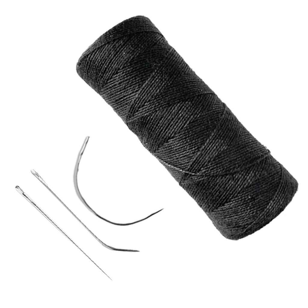 Полиэстеровая пряжа для волос ткацкий уток пришивная декоративная нить для наращивания волос с 3 иглами
