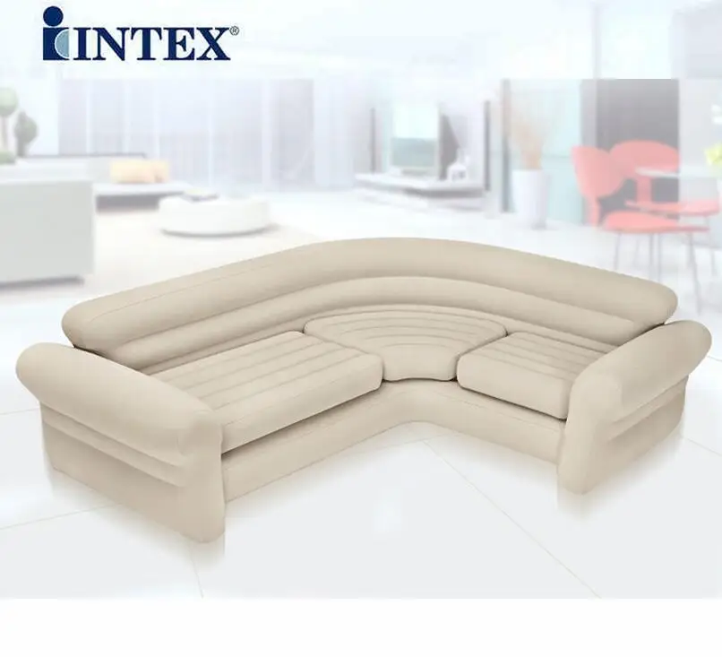 

double coupe sofa lazy inflatable sofa bed corner open sunset recliner, 2 or 3 people space big size air bean bag chair couch