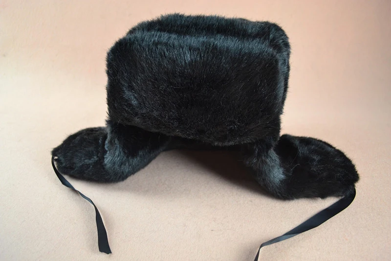 Женская русская меховая шапка наивысшего качества из искусственного меха лисы с ушами, теплые шапки-бомберы, шапки-ушанки CP090
