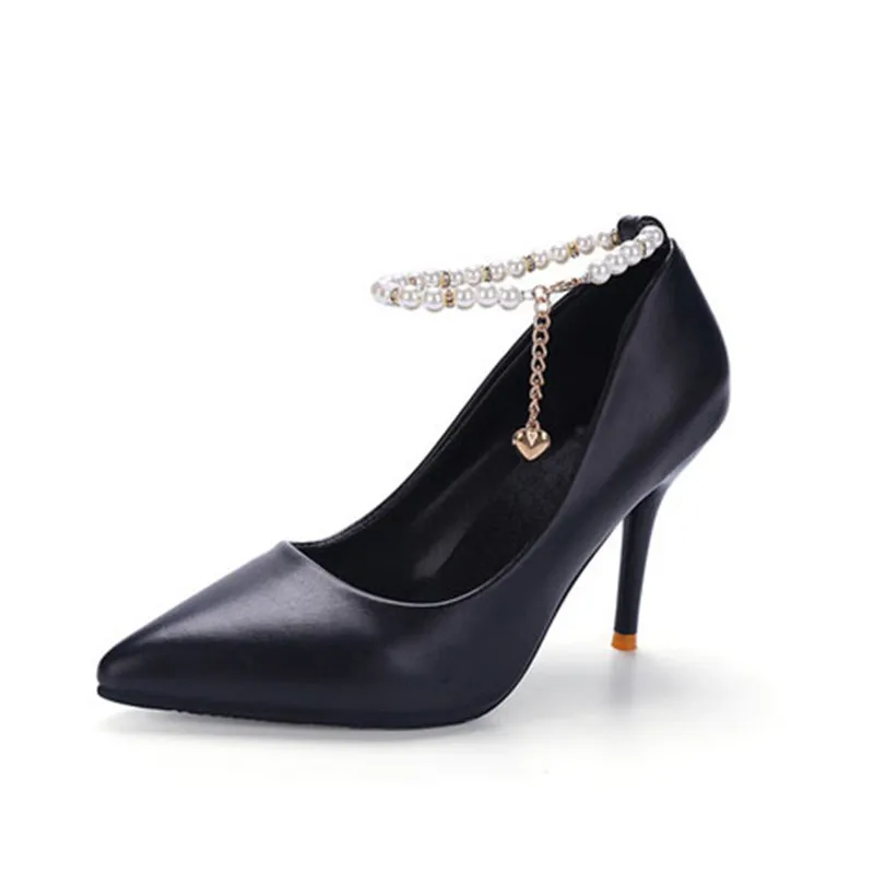 rosado Y Altos Impermeable Lss Decoración Cm Talones blanco 10 Cadena Mujer El Primavera Con 9996 Zapato 328 Negro Señaló Verano Zapatos wIFgPH