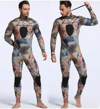 3MM Neoprene Camouflage Wetsuit With Back Zipper Split Full Body Wetsuits Men Scuba Spearfishing Snorkeling Swimsuit Diving Suit sbart women full body scuba dive wet suit 3mm neoprene wetsuits winter swim surfing snorkeling spearfishing water swimsuit