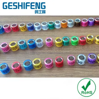 

12mm racing pigeon rings 200pcs free shipping,free design