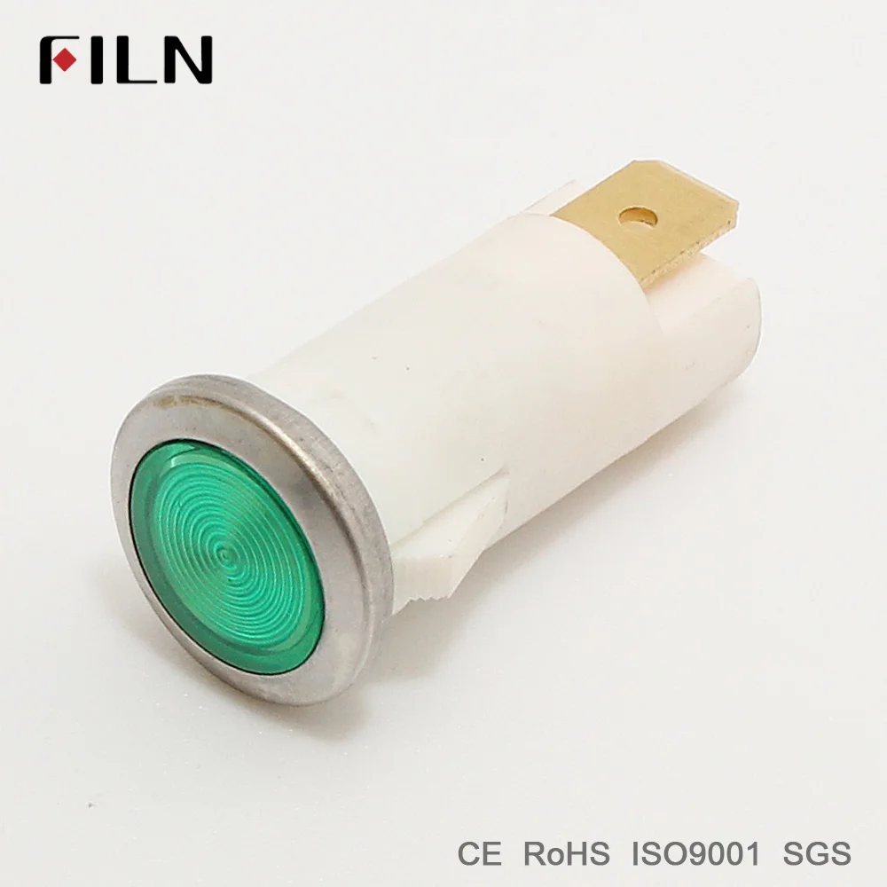 FILN lampje 12.5mm plastic signaal lamp rood geel blauw groen wit 12 v 24 v 110 v led lamp