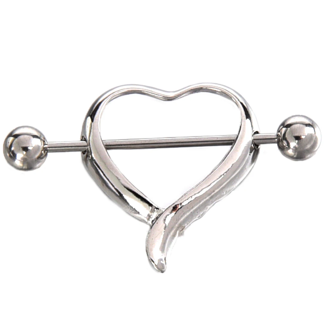 Breast Nipple Piercing Teton Surgical Stainless Steel Bar Chest Heart
