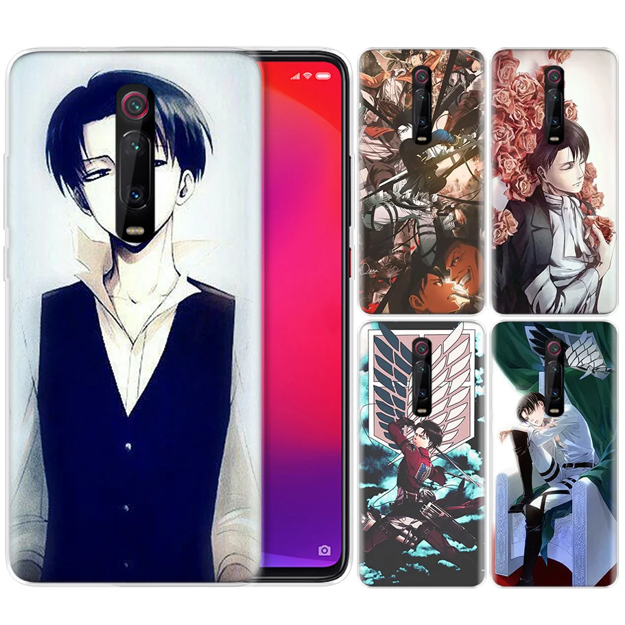 

Silicone Case for Xiaomi Redmi K20 Pro K20Pro Note 5 6 7 7A 6A Mi A2 A1 8 Lite 9 S2 Pocophone F1 Attack On Titan Levi