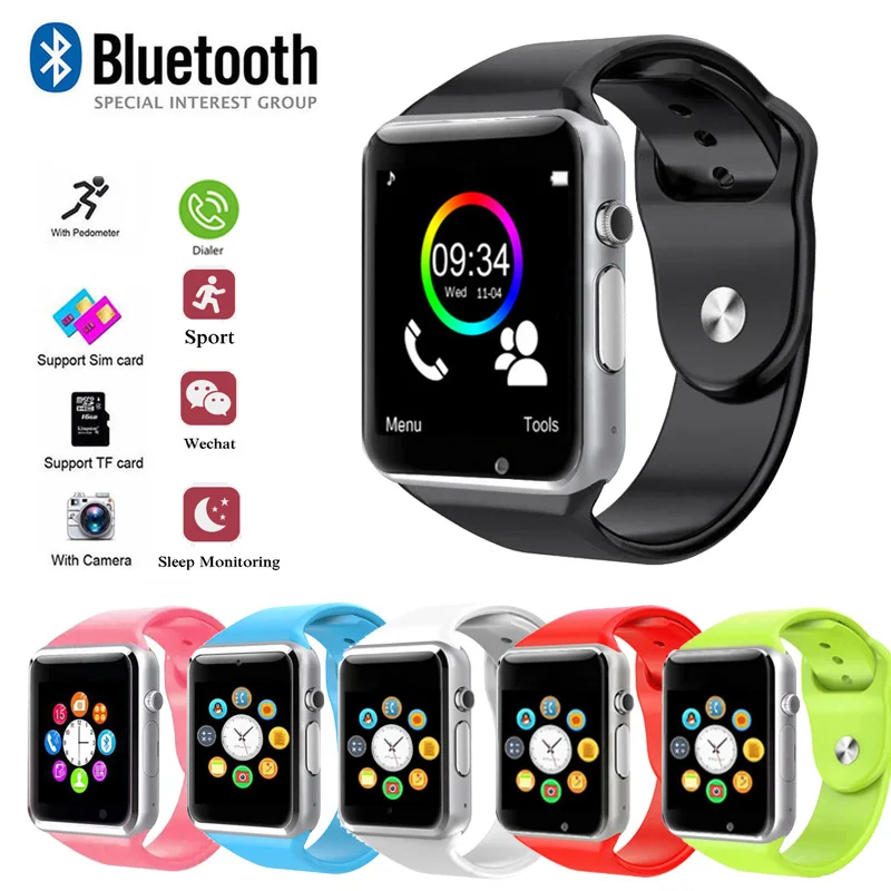 

Free Shipping A1 WristWatch Bluetooth Smart Watch Sport Pedometer with SIM Camera Smartwatch For Android Smartphone