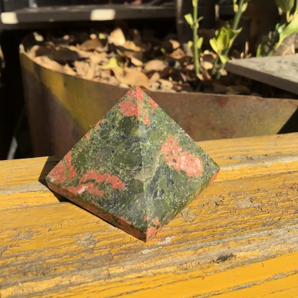 Натуральный камень унакит рок кристалл исцеляющая Пирамида