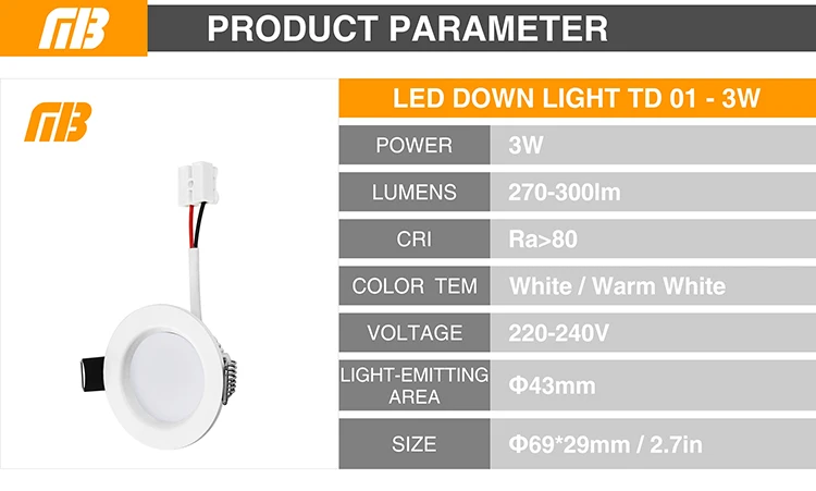 [MingBen] LED Downlight Panel Aluminum Ceiling light 3W 5W 7W 9W 12W 15W 18W 220V Downlight Warm White Cold White Lamp For Foyer
