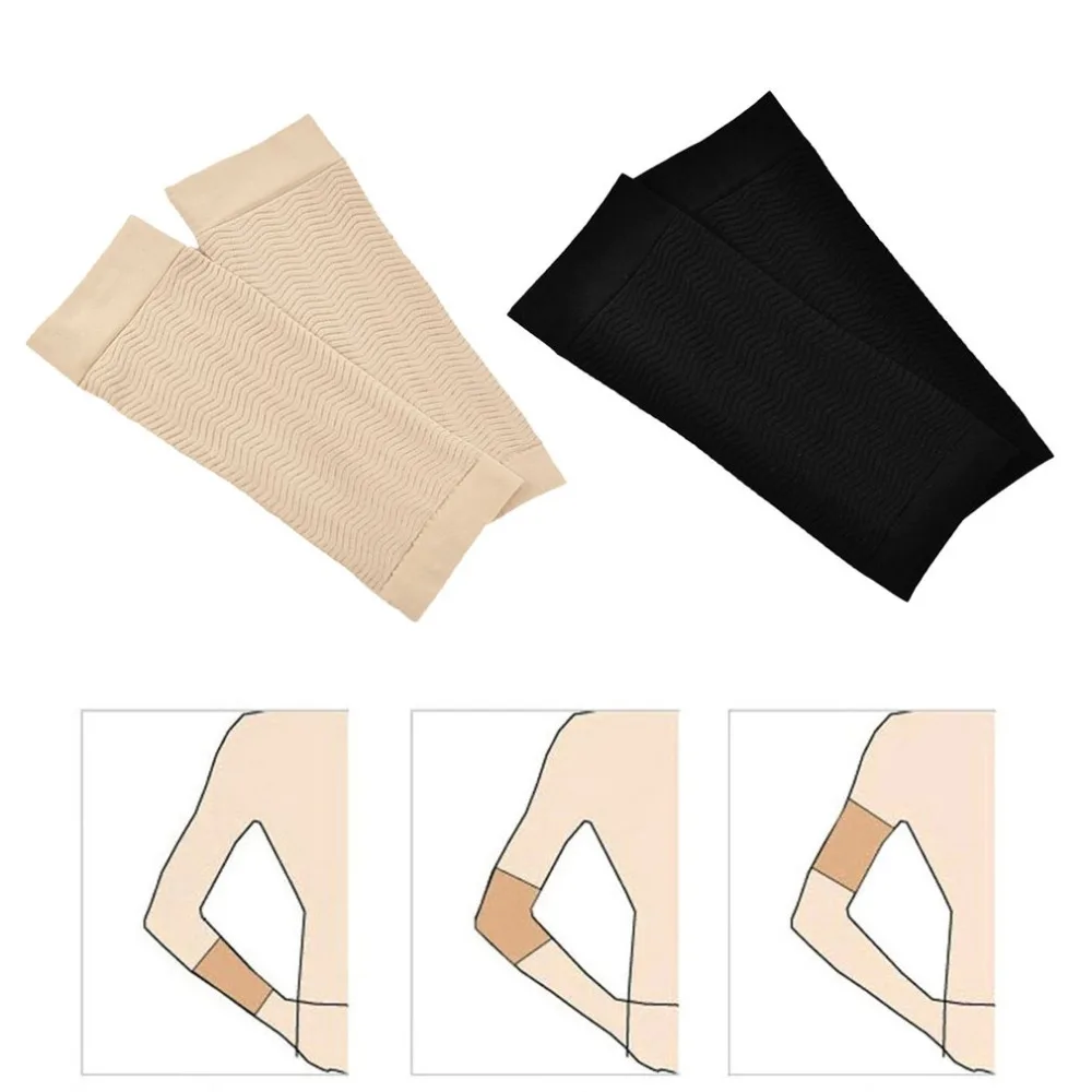 1 Pair 680D Compression Arm Shaper Workout Toning Burn Cellulite Slimming Arms Sleeves Fat Burning Short Sleeves for Women 190mm TXF 