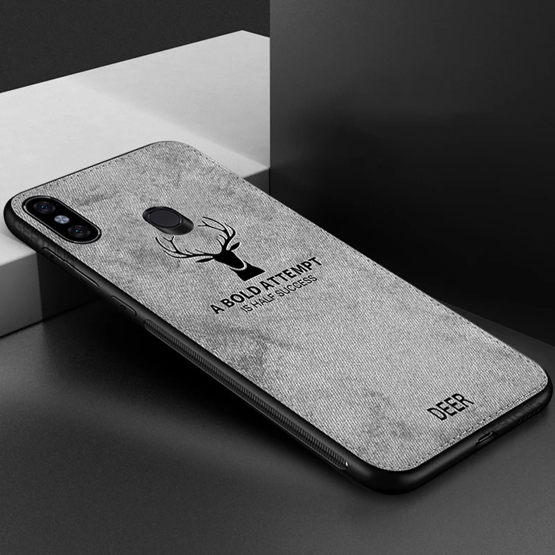 Silver Роскошный чехол для телефона для Xiao mi Red mi Note 7 6 Pro 5 Plus 6A 5A Pocophone F1 mi 9T K20 Note 8 Pro, тканевый чехол с рисунком оленя - Цвет: Silver