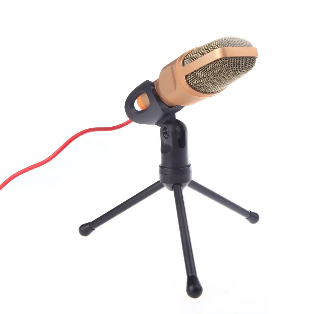 Free Shipping High Quality Wired Stereo Condenser Microphone with Holder Clip for Chatting Singing Karaoke PC Laptop | Электроника