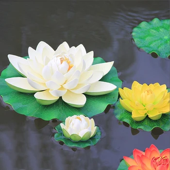 

Floating pool simulation lotus leaf fish tank decorative plastic props water lily for Buddha lotus false lotus leaf