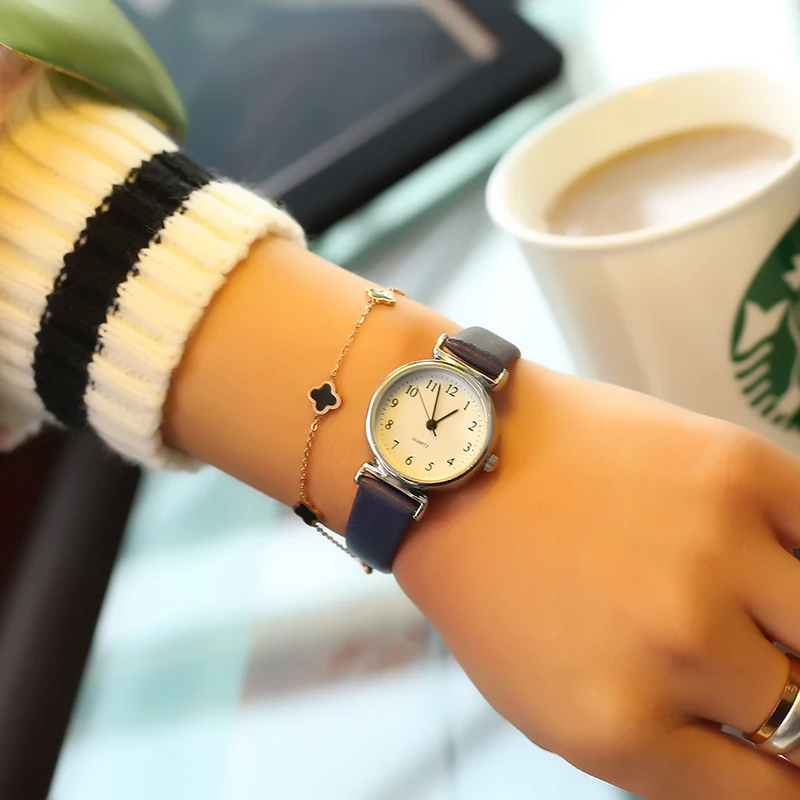 

Fashion Brand Casual Retro Ladies Mini Design Quartz Watch Exquisite Small Simple Women Dress Watches Retro Leather Female Clock