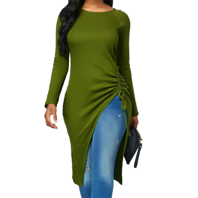 

Joiekuno Camisas blusas femininas elegante 2019 Sexy Summer Modis Casual Top O neck Solid Women Tops Pullover Lady PY8220