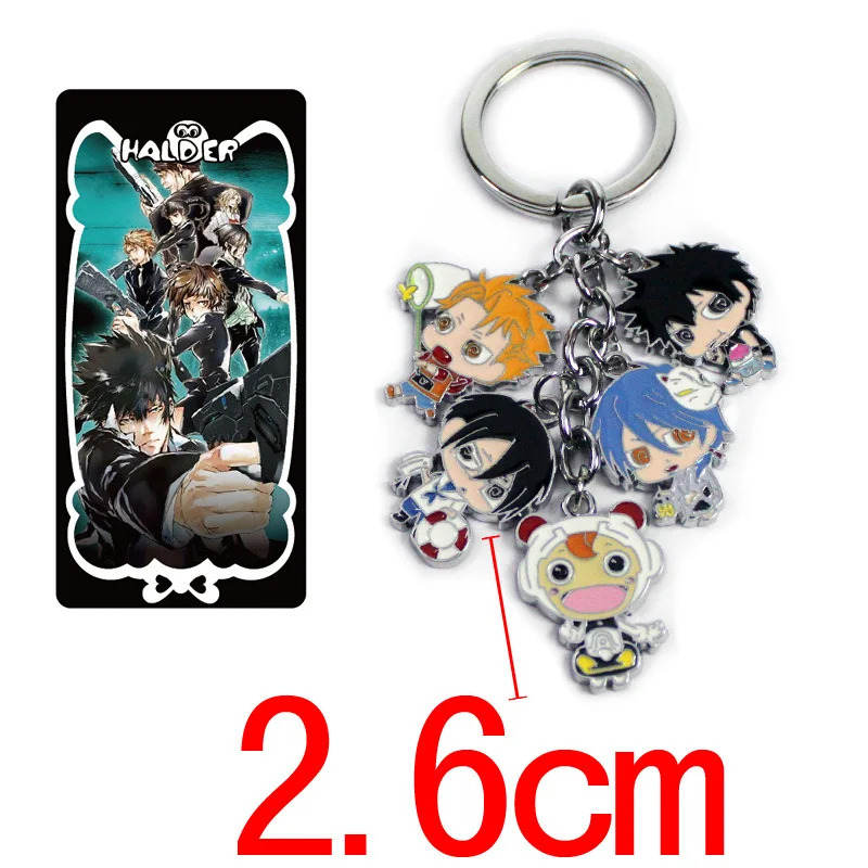 

Anime Psycho Pass keychain Kougami Shinya Kagari Shuusei Ginoza Nobuchika Tsunemori Akane metal key chain cute cartoon Pendant
