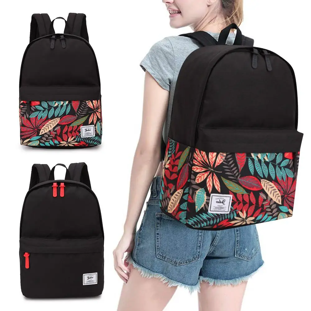 

Korean Style Printed Backpack Female Male College Student Style Stylish Large Capacity Canvas Trend Fashion School Backpack