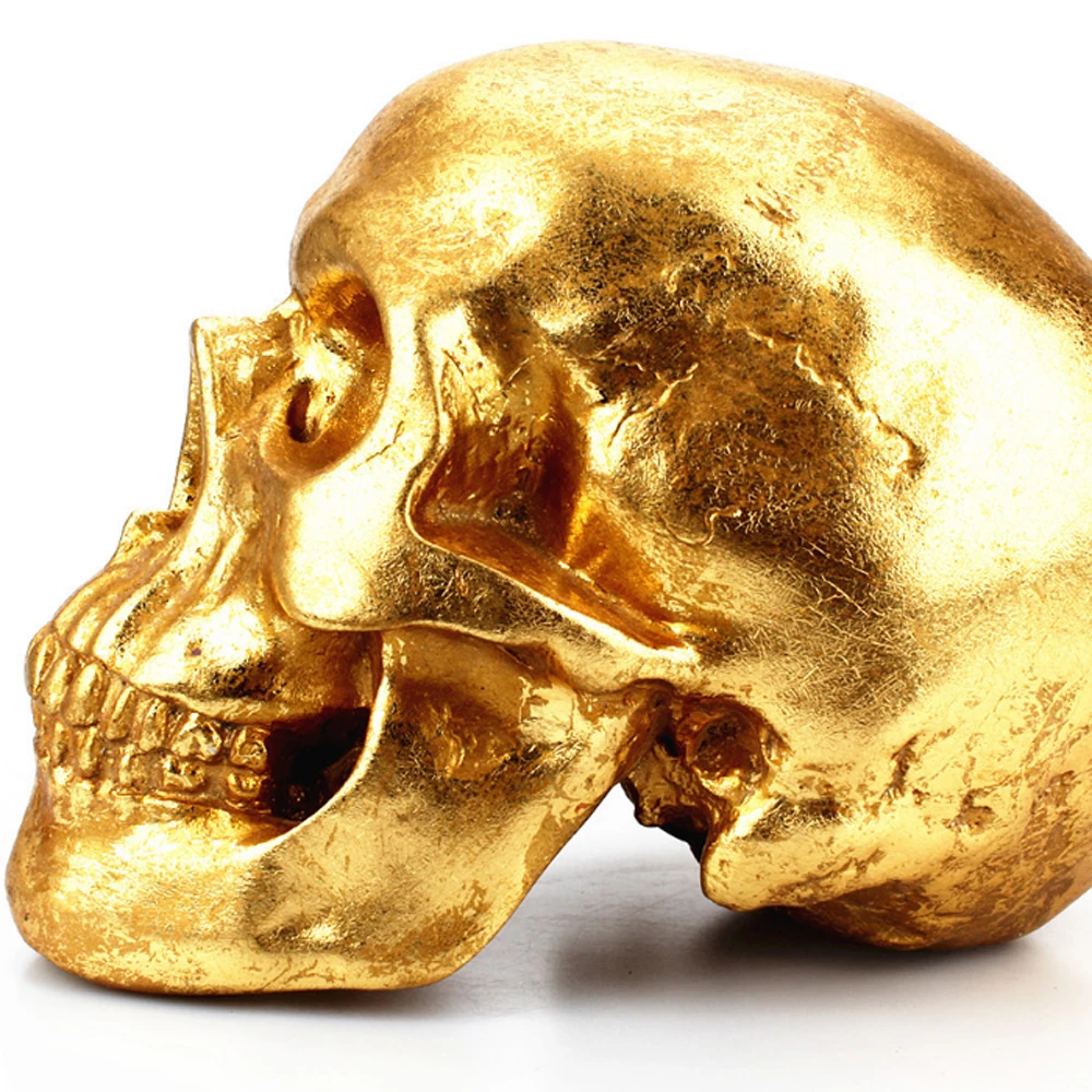 Хэллоуин Сияющий Золотой монета с черепом банк подарок на Хеллоуин, череп Копилка Творческий Череп деньги декоративная коробочка