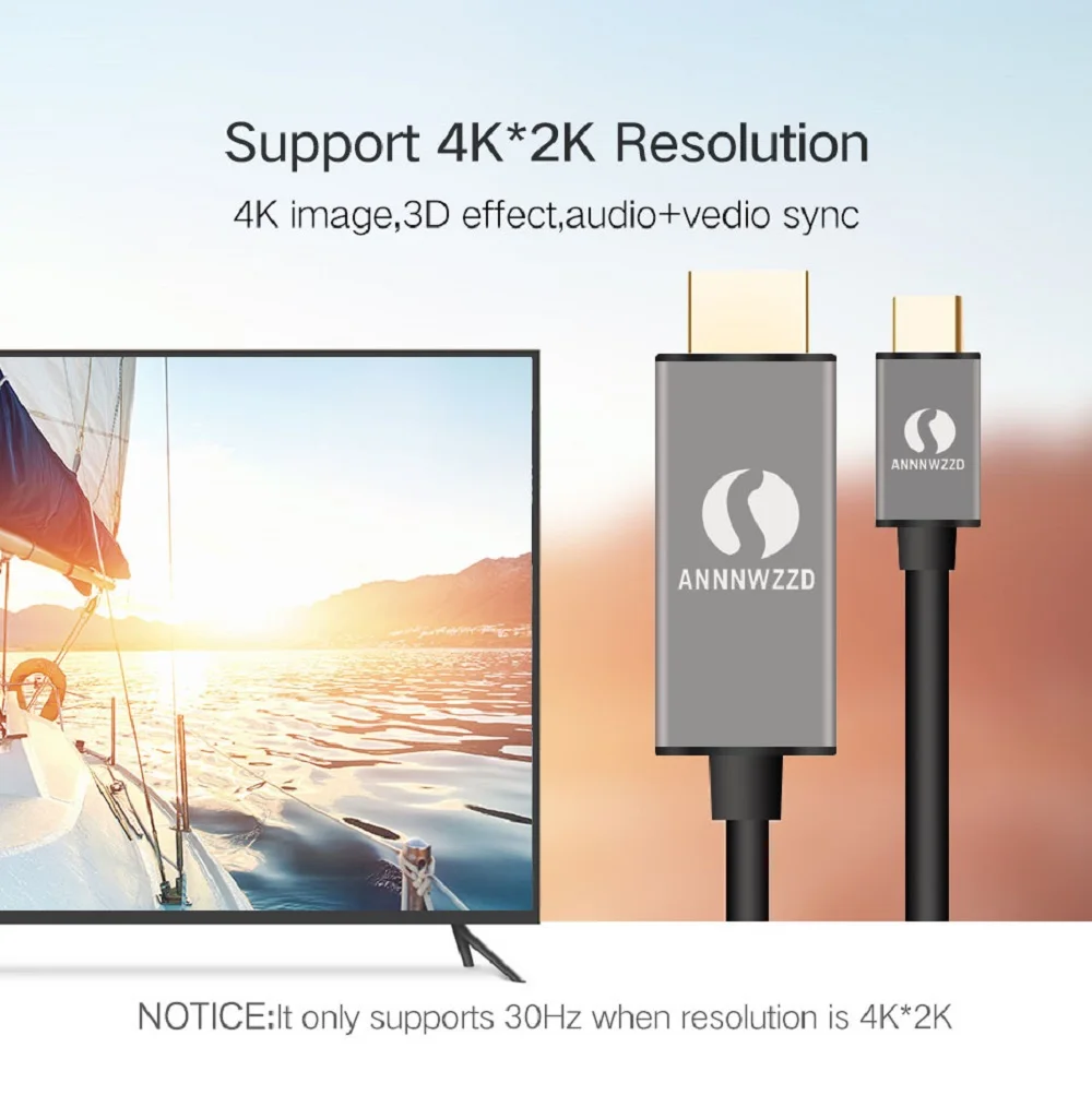 USB C HDMI Cable Type C to HDMI Converter 4K 60Hz 1.8M for MacBook Samsung Galaxy S9/S8/Note 9 Huawei P20 Pro USB-C HDMI Adapter USB C HDMI Cable Type C to HDMI Converter 4K 60Hz 1.8M for MacBook Samsung Galaxy S9/S8/Note 9 Huawei P20 Pro USB-C HDMI Adapter