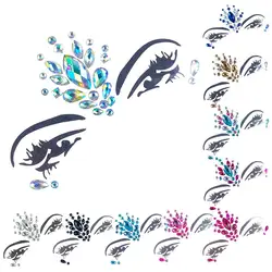 1 Sheet Bohemia Tribal Style 3D Crystal Sticker Face And Eye Jewels Crystal Forehead Temporary Tattoo Sticker Beauty Make Up 1 Sheet Bohemia Tribal Style 3D Crystal Sticker Face And Eye Jewels Crystal Forehead Temporary Tattoo Sticker Beauty Make Up