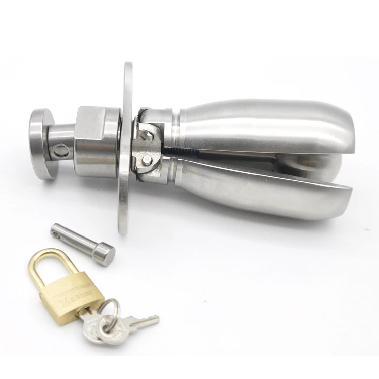 The Stainless Steel Deluxe Stretching Lock Chastity Device